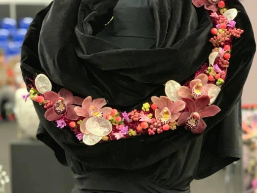 Flower accessory with cymbidium
